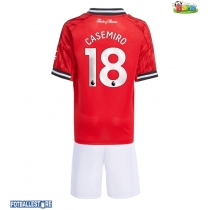 Manchester United Casemiro #18 Hjemmedraktsett Barn 2025-26 Kortermet (+ Korte bukser)